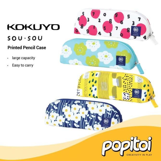 

Kokuyo x SOU SOU Printed Pencil Case Pouch Kotak Tempat Alat Tulis Pensil