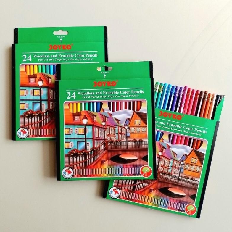 

Pensil Warna Colored Pencils Joyko CP-115 Erasable 24 Warna ( Set ) [ Original ] Nugi