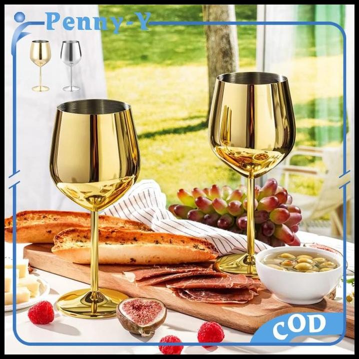 Gelas Wine Goblet Stainless Red Wine Glass Goblet Gelas Minum Wine