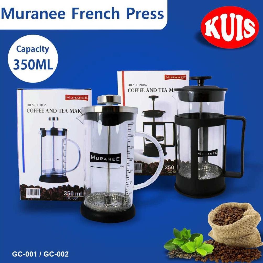 Muranee French Press Pembuat Kopi Atau Shaker Susu Capucino Manual Nugi