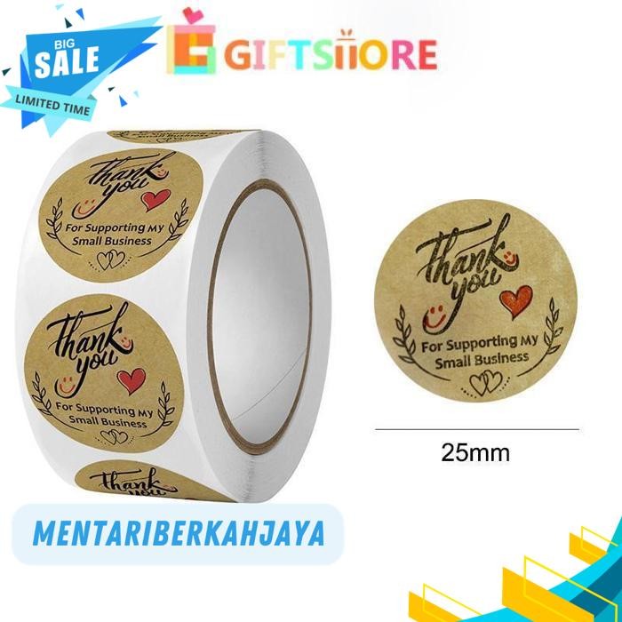 

1 ROLL STIKER TERIMA KASIH / STICKER THANK YOU STIKER THANK YOU FOR ORDER LABEL TERIMA KASIH STICKER TRANSPARANT PACKING SEGE GS BY MENTARI BERKAH JAYA