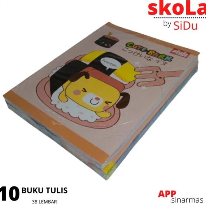 

Buku Tulis SKOLA by SIDU 38 lbr, per pack isi 10 Nugi