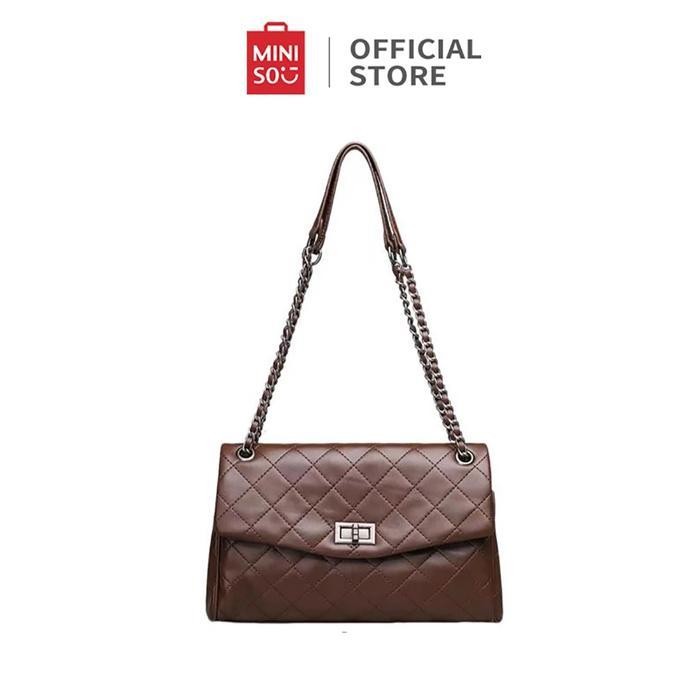 AB Miniso Large Crossbody Bag Tas Wanita Women Fashion Bags Tas Bahu Slempang Tali Rantai Fashionabl