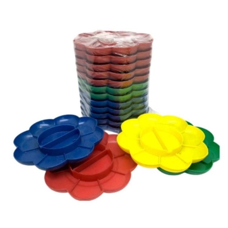 

[LUSIN] Palet Lukis / Palette Plastik Bentuk Bunga MURAH Nugi