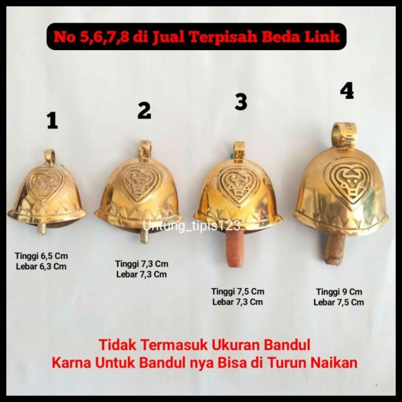 KLONTONGAN SAPI BAHAN KUNINGAN LONCENG KUNINGAN BEL PINTU