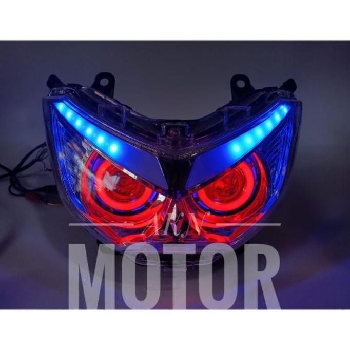 LAMPU DEPAN PROJIE LED BURUNG HANTU NMAX 155 OLD LAMPU PROJECTOR NMAX OLD MOTOR MOTORCYCLE