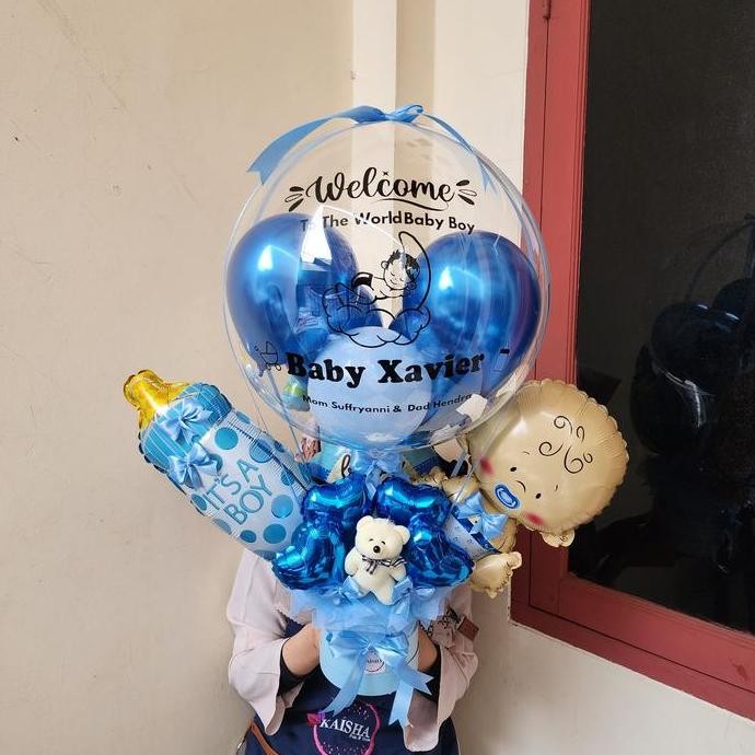 TERMURAH - Buket Balon Foil Ulang Tahun Wisuda Bucket Ulang Tahun