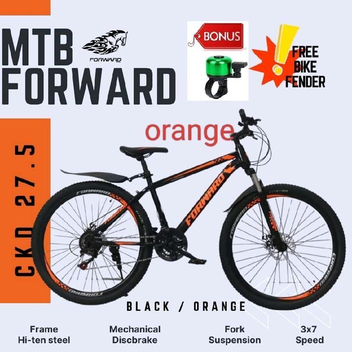 SO MTB 27.5 inch Forward sepeda gunung bonus bell dan spakbor