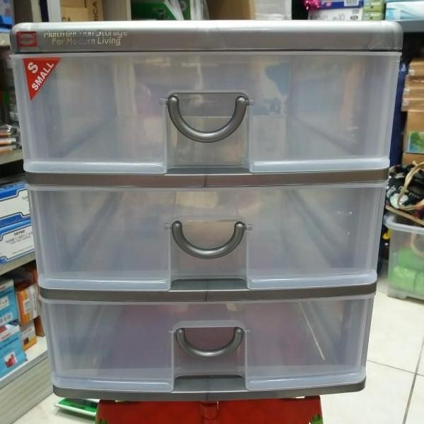 New Mini Container 3 Susun Shinpo Sip 355-S3/ Laci 3 Susun Sedang Shinpo