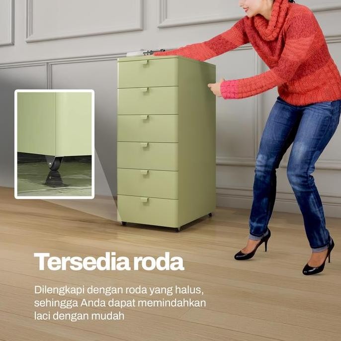 Laci Minimalis Moozspace Rak Laci Besi Mini Susun 6 Susun - Lemari Serbaguna Untuk Meja Kantor Penyi