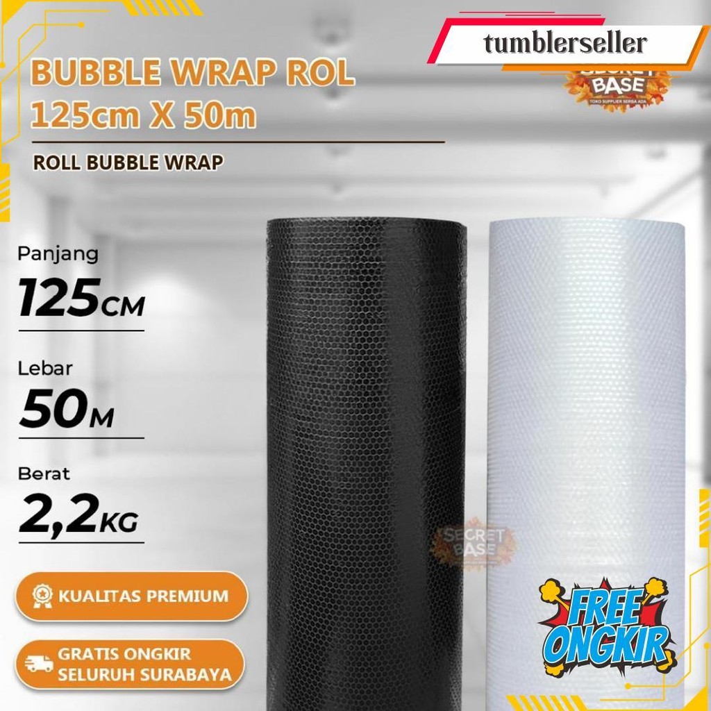 

(Gratis Ongkir) Bubble Wrap Rol 125Cm X 50M - Bubblewrap Packing Tebal Kuat Murah Berkualitas Termurah Banget