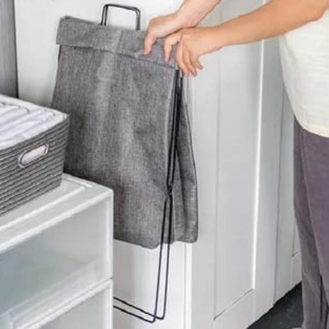 Keranjang Minimalis Keranjang  Cucian Portabel Katun Keranjang Penyimpanan Pakai Kotor Lipat