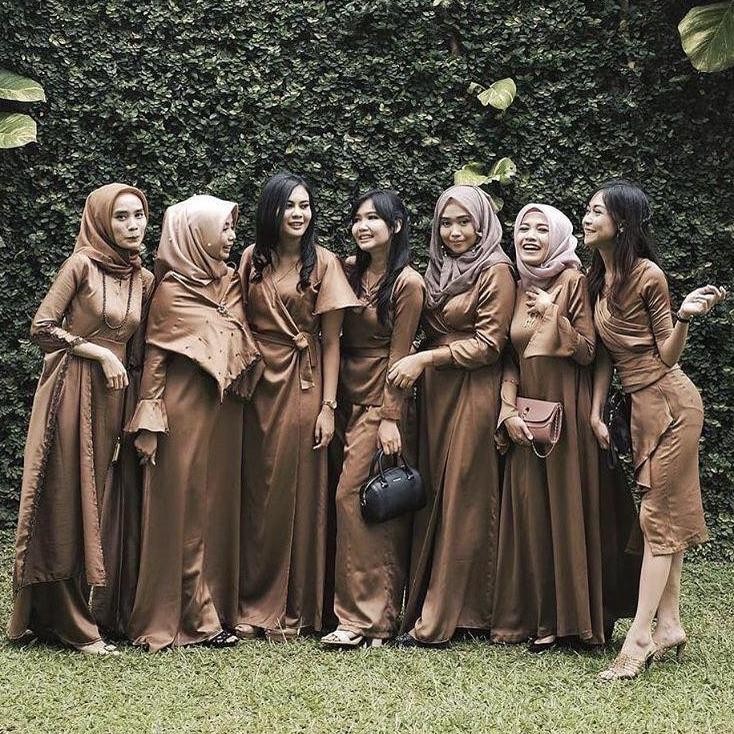 Promo - Kain Paket Bridesmaid Seragam Keluarga Satin Polos/Kain Paket Bridesmaid /Paket Seragaman Br