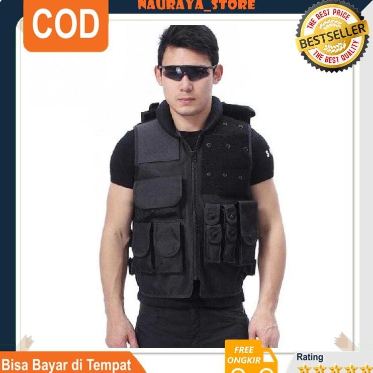 Rompi Militer Rompi Tactical Motor Pria Jaket Peralatan Bodyvest Murah Anti Angin Pelindung Dada Kul