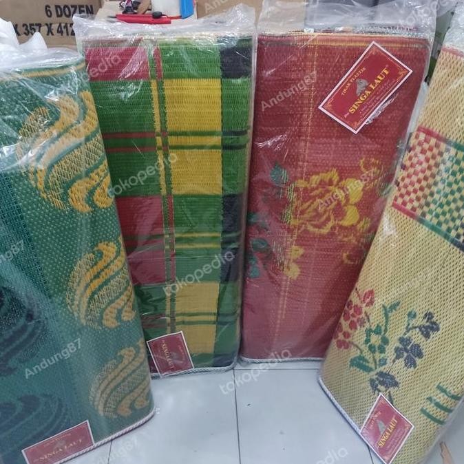 Tikar / karpet plastik lipat singa laut tebal ukuran 2 x 3 meter