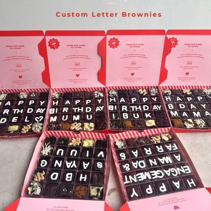 

Cascara Cookies Kue Fudgy Brownies Ulang Tahun Custom Kue Ultah Cokelat Ultah Tulisan Huruf 25