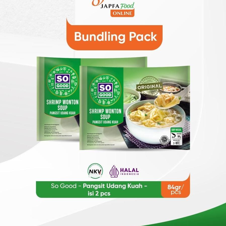 

So Good Pangsit Udang Kuahshrimp Wonton Soup 84 Gr Isi 2 Pa