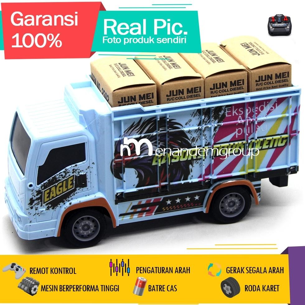 Uk-75 Mainan Mobil Remot Kontrol Rc Truk Fuso Basuri Telolet Oleng Ekspedisi Antar Pulau
