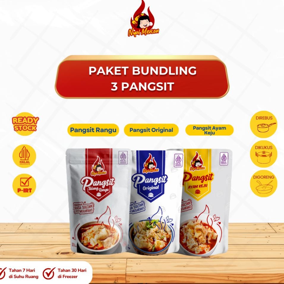 

Pangsit Paket Bundling Ta Varian Pangsit Nyai Mercon