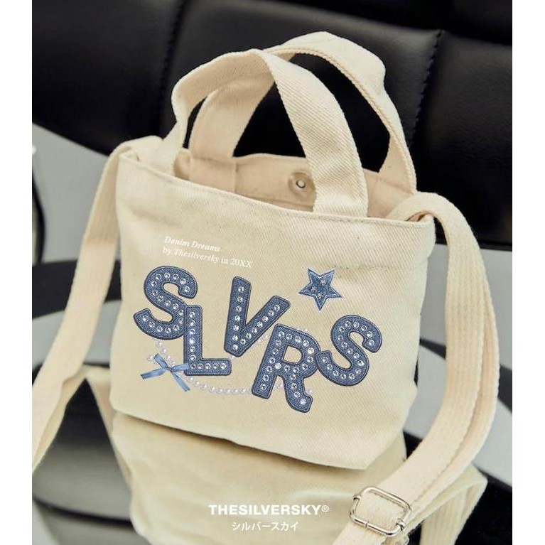 Thesilversky Mini Canvas Sling Bag Premium | Tas Kanvas Wanita