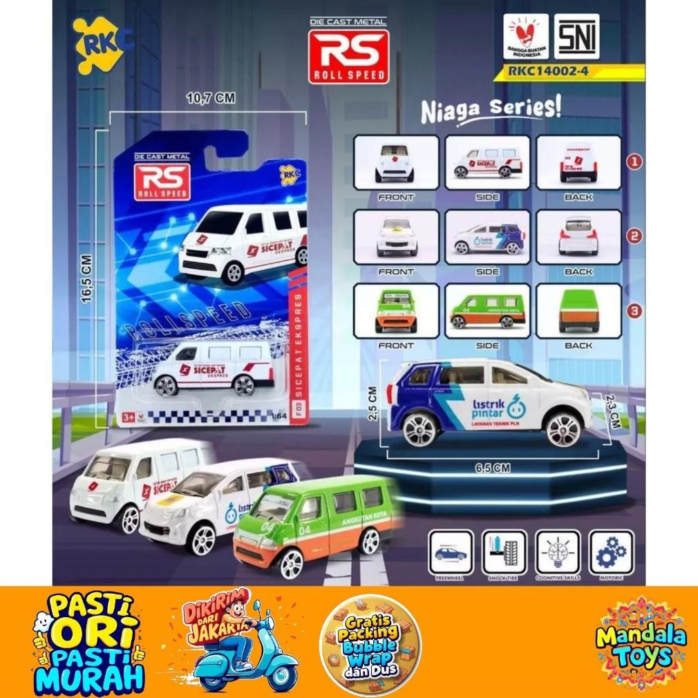 As25 Diecast Metal Mobil Polisi Angkot Bus Indonesia Roll Speed