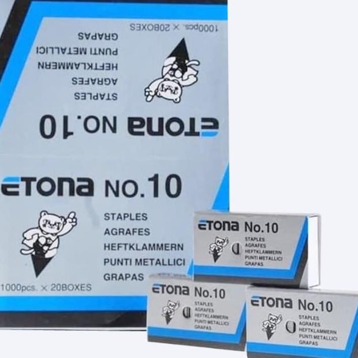 

Isi Staples Etona No.10 1Pak20 Kotak
