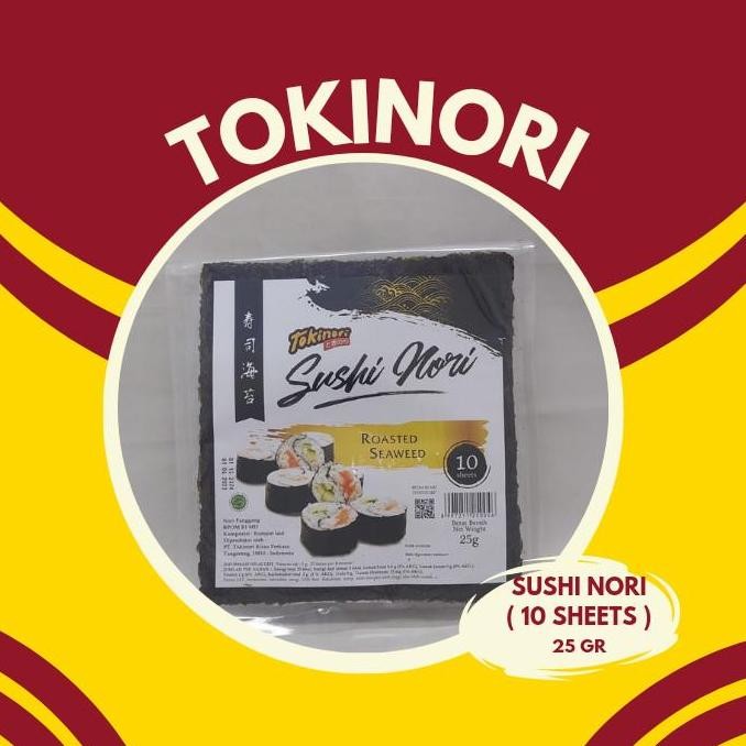 

Produk Baru!! Tokinori Nori Sushi Isi 10 Lembar Rumput Laut Seaweed Halal Kemasan Praktis