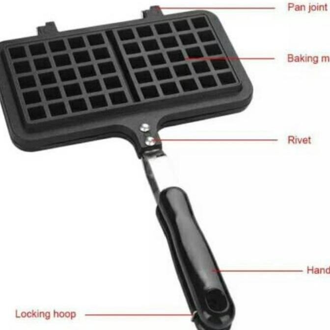 Waffle Maker Persegi Anti Lengket Waffle Wafel Kompor Wafel Maker Mini Alat Pembuat Waffel Listrik C