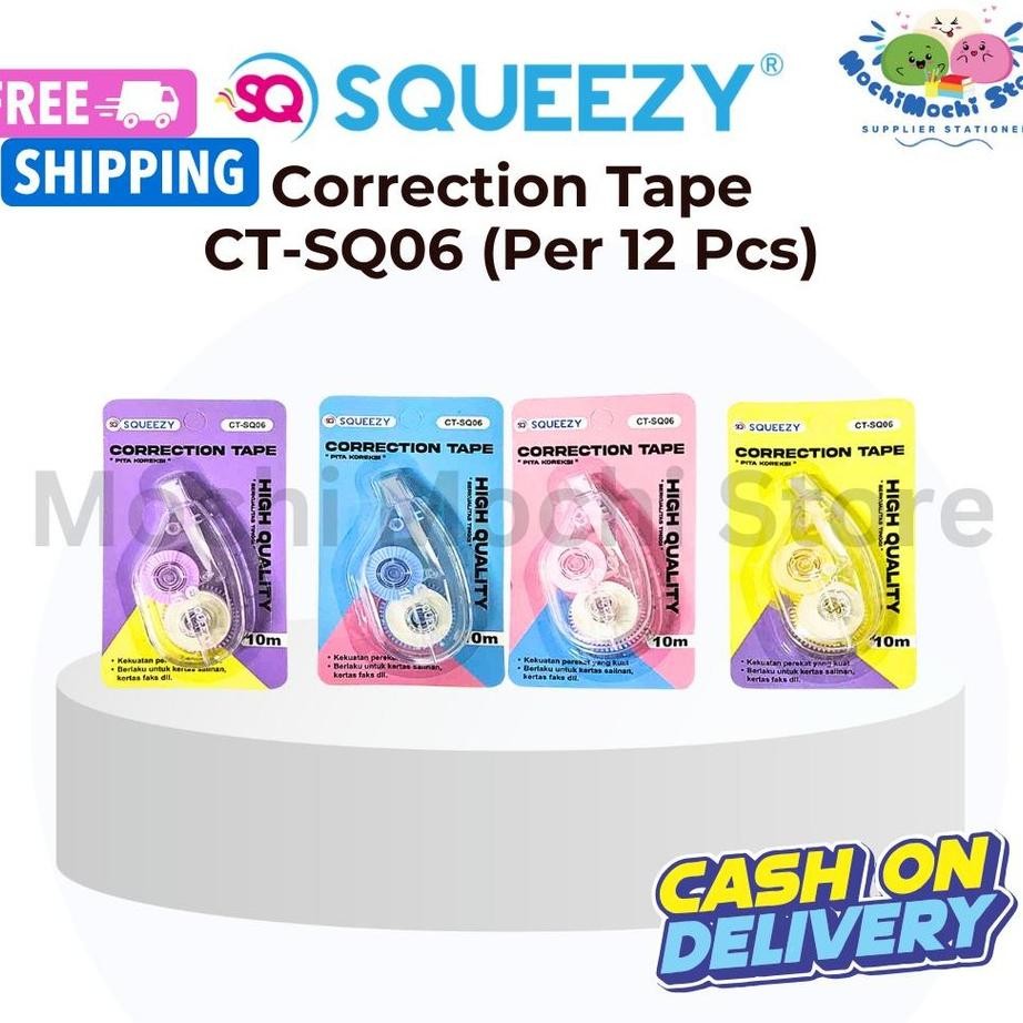 

Per 12 Pcs Correction Tape Kertas Ctsq06 Correction Tape 10M Correction Tape Pita Ctsq06 Pita Kosi Tipex Roll Tipex