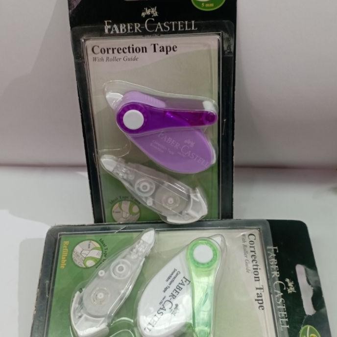 

Faber Castell Correction Tape 6M X 5Mm Refill 2 Warna Ungu Dan Hijau Pcs