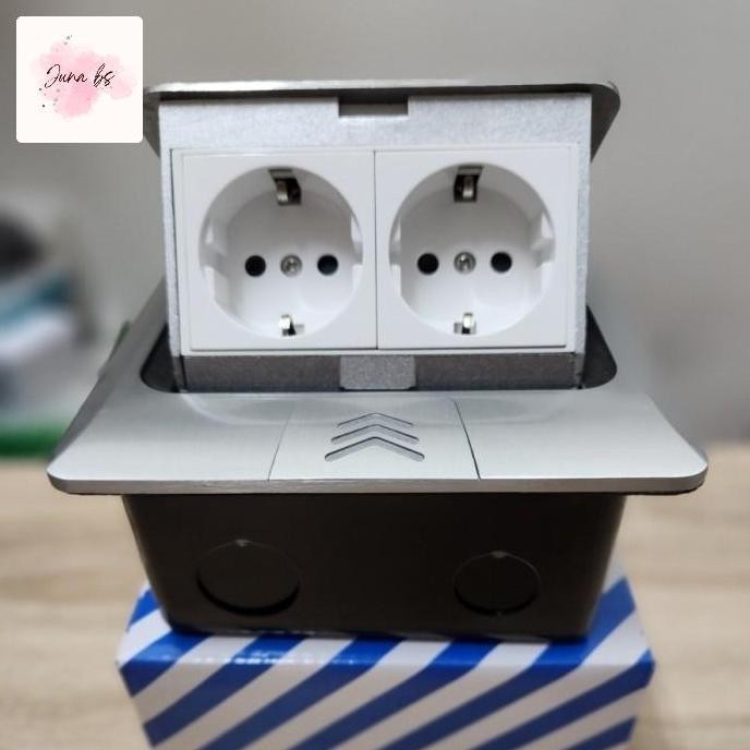 STOP KONTAK LANTAI ARDE 2 LUBANG / STOP KONTAK TANAM 4 MODUL ARDE