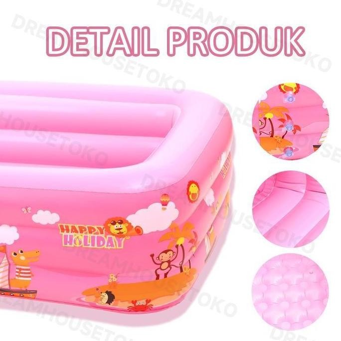 150Cm Kolam Renang Anak Jumbo 3Rings Kolam Renang Keluarga Tiup Besar Family Inflatable Swimming Poo