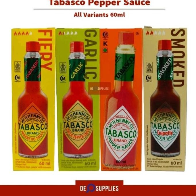 

Promo Tabasco Pepper Sauce 60ml Varian Lengkap - Saus Pedas USA Asli