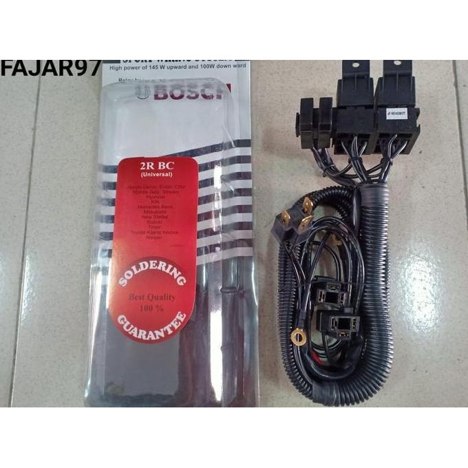 Kabel Relay Rellay Rally Set Lampu Head Lamp H4 Bosch Rehobot New Stok