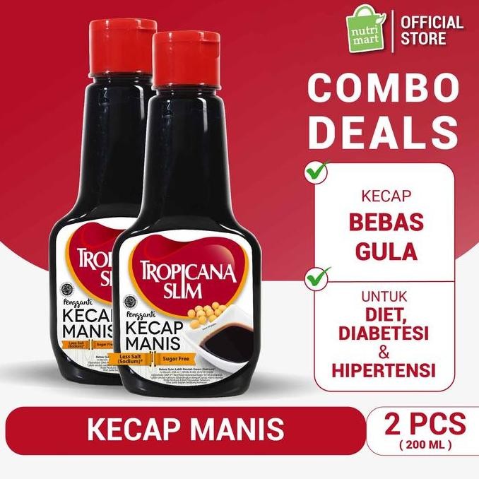 

Promo Twin Pack Tropicana Slim Kecap Manis 200ml - Kecap Manis Diet Halal Isi 2