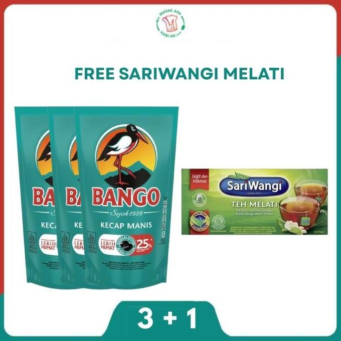 

Promo Bango Kecap Manis Pouch 950g Paket 3 Bonus Teh Sariwangi Melati