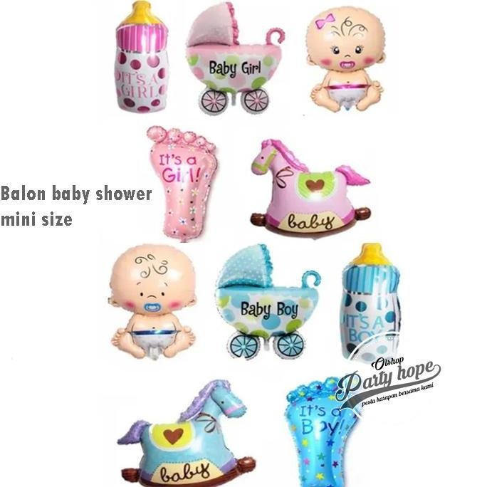 #####] balon foil baby shower mini / balon dekorasi lahiran dekorasi aqiqah
