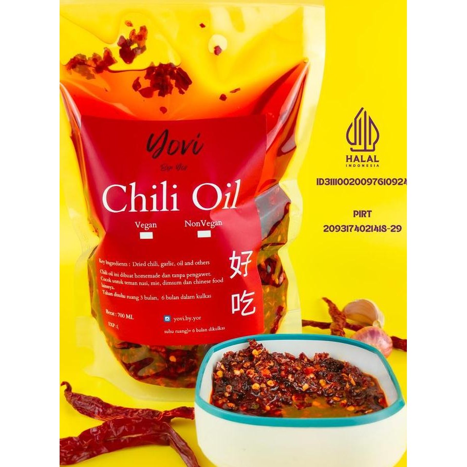 

Promo Chili Oil Yovi Crunchy Garlic 700ml - Minyak Cabai dengan Bawang Renyah