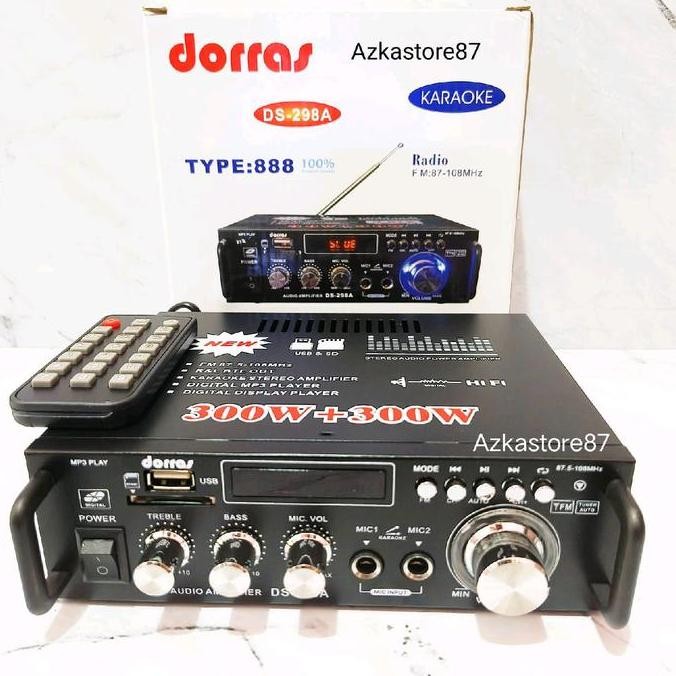 Amplifier dorras 298A 600watt amplifier bluetooth amplifier karaoke super bass