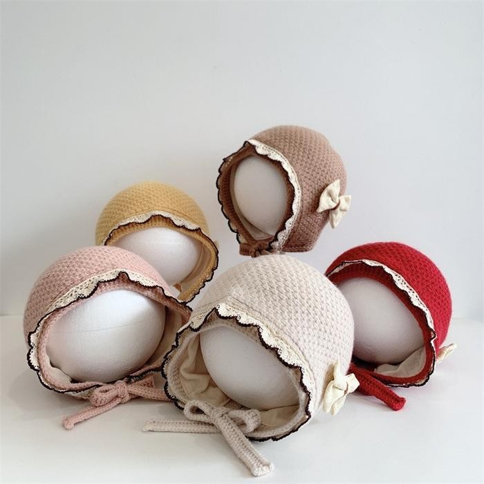 Skm Topi Noni Bayi / Topi Bonet Bayi / Topi Newborn / Topi Bayi Perempuan Kupluk  Bayi