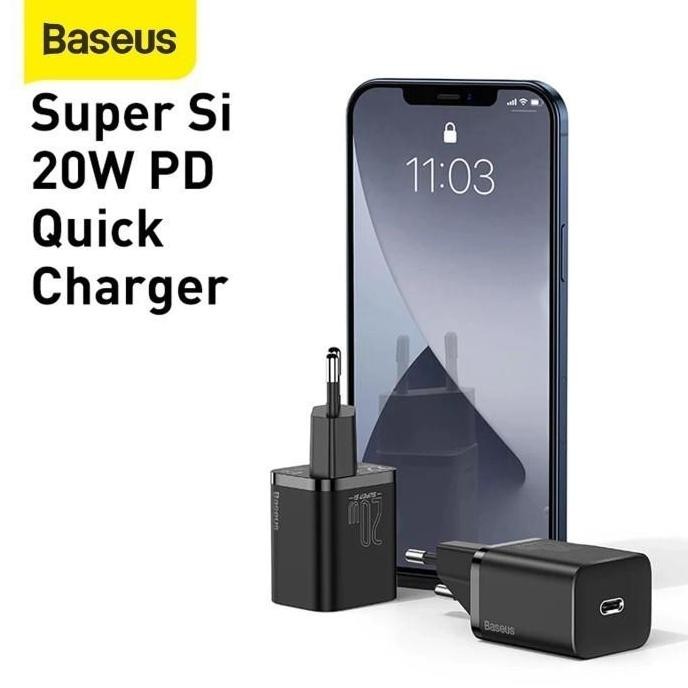 TERBARU BASEUS ADAPTOR CHARGER FAST CHARGING PD 20W QUICK CHARGE IPHONE TERMURAH