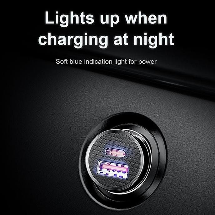 TERBARU IZZY X EZRA CR57 CAR CHARGER 38W TYPE-C PD 20W +USB QUICK CHARGE 3.0 LED TERMURAH