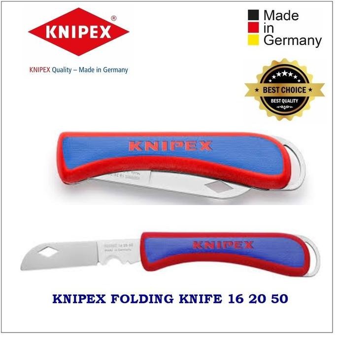 

Hot Sale! Pisau Cutter Lipat 16 20 50 Knipex Folding Knife For Electricians