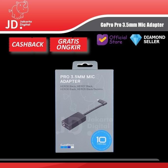 PROMO GOPRO MIC ADAPTER 3.5MM PRO ORIGINAL UNTUK KAMERA GOPRO HERO