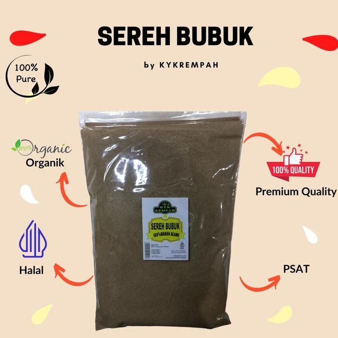 

Diskon! Sereh Bubuk Murni 1 Kg - Lemongrass Ground Citronella Powder