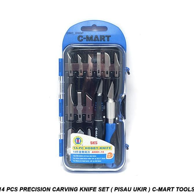 

Terlaris! 14 Pcs Precision Carving Knife Set ( Pisau Ukir ) C-Mart Tools