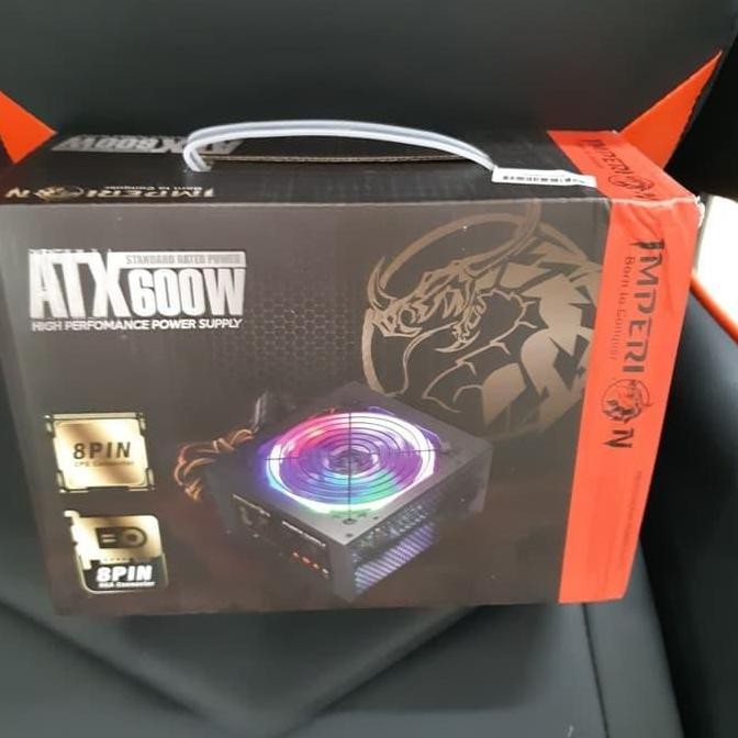 Imperion 600W Rgb 8 Pin Power Supply Gaming Psu Atx 600 Watt 8Pin