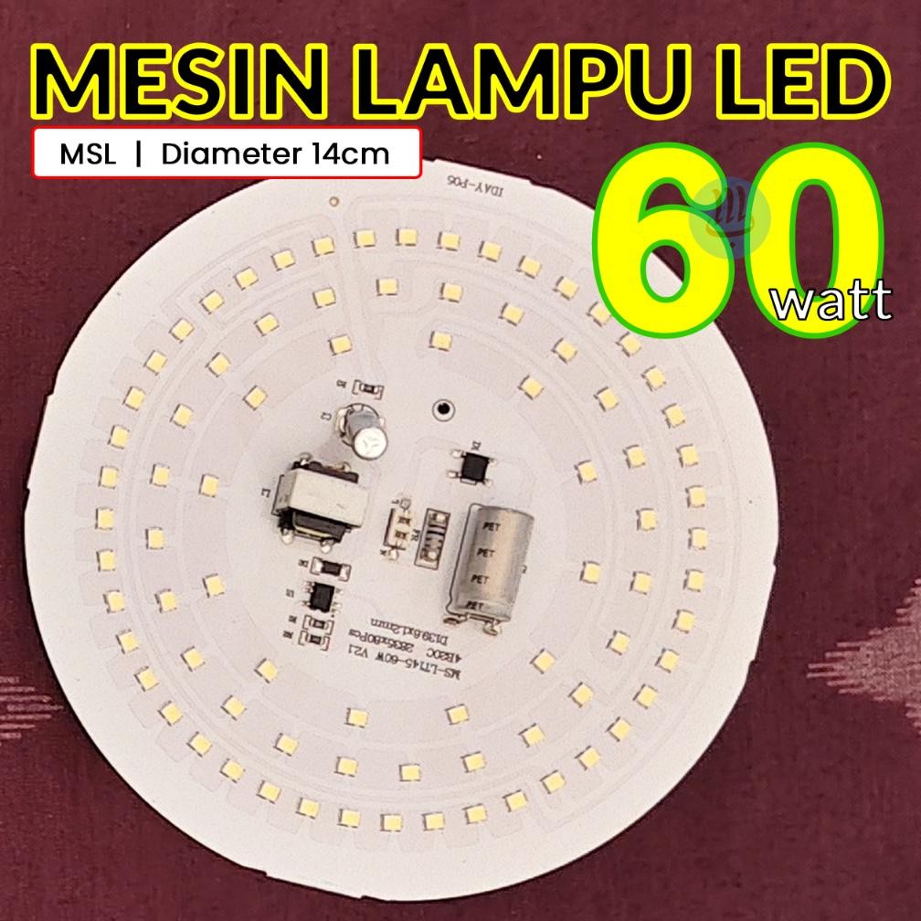 Re27 sd-5 [DISKON] PCB Lampu LED 60 Watt MSL Premium - Diameter 14 cm - 80 Mata LED - Modul Lampu LE