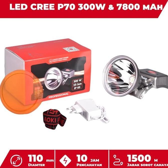 SENTER KEPALA LED 300W - SENTER KEPALA ANTI AIR 300W SENTER SOROT LED SUPER TERANG - SENTER KEPALA L