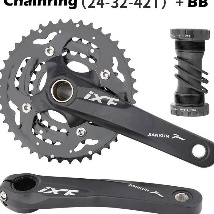 Ixf Crank Ht2 Crankset Hollowtech Plus Triple Chainring 243242T